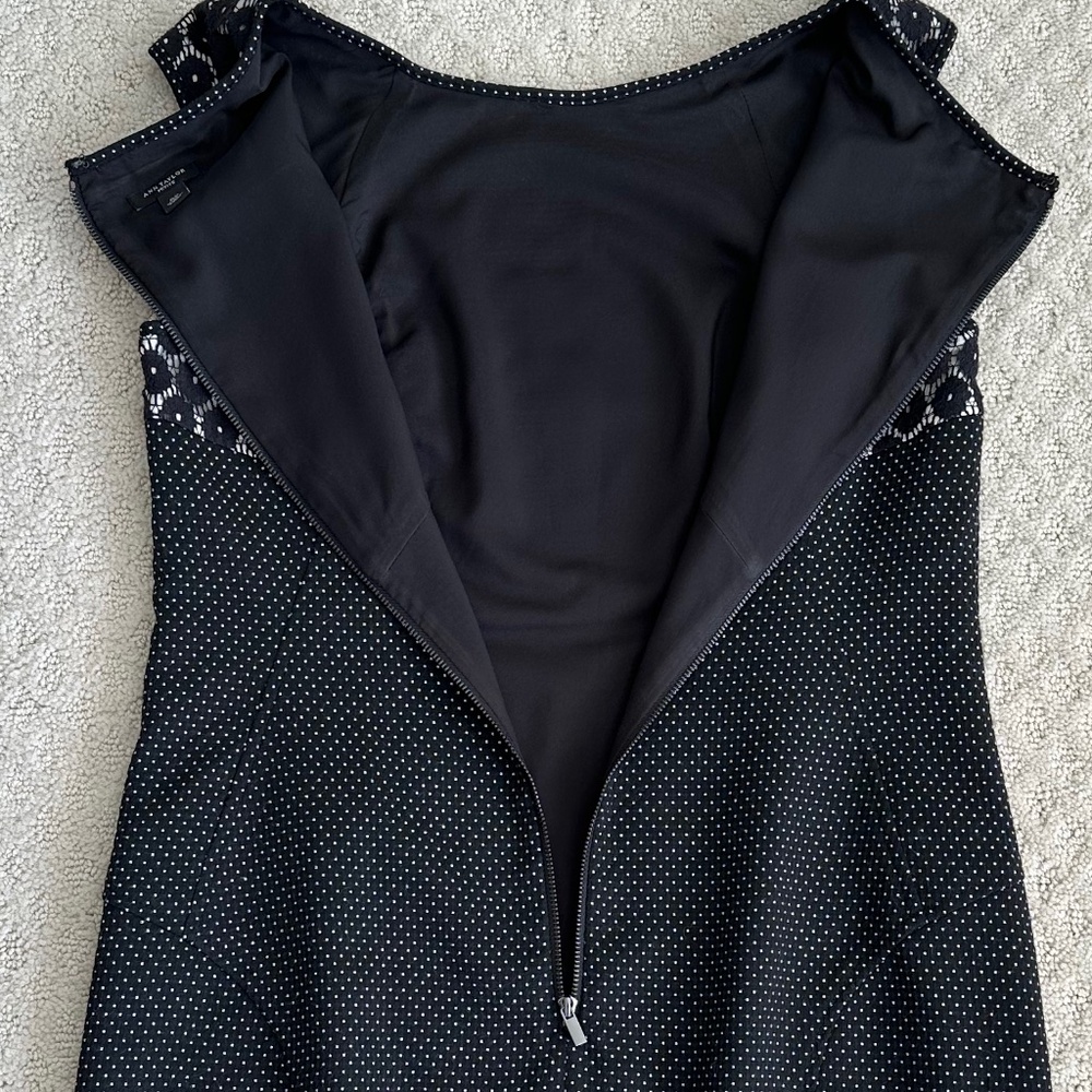 Ann Taylor Polka Dot Lace Sleeveless Sheath Dress Size 6P Office Casual Business - Picture 10 of 14